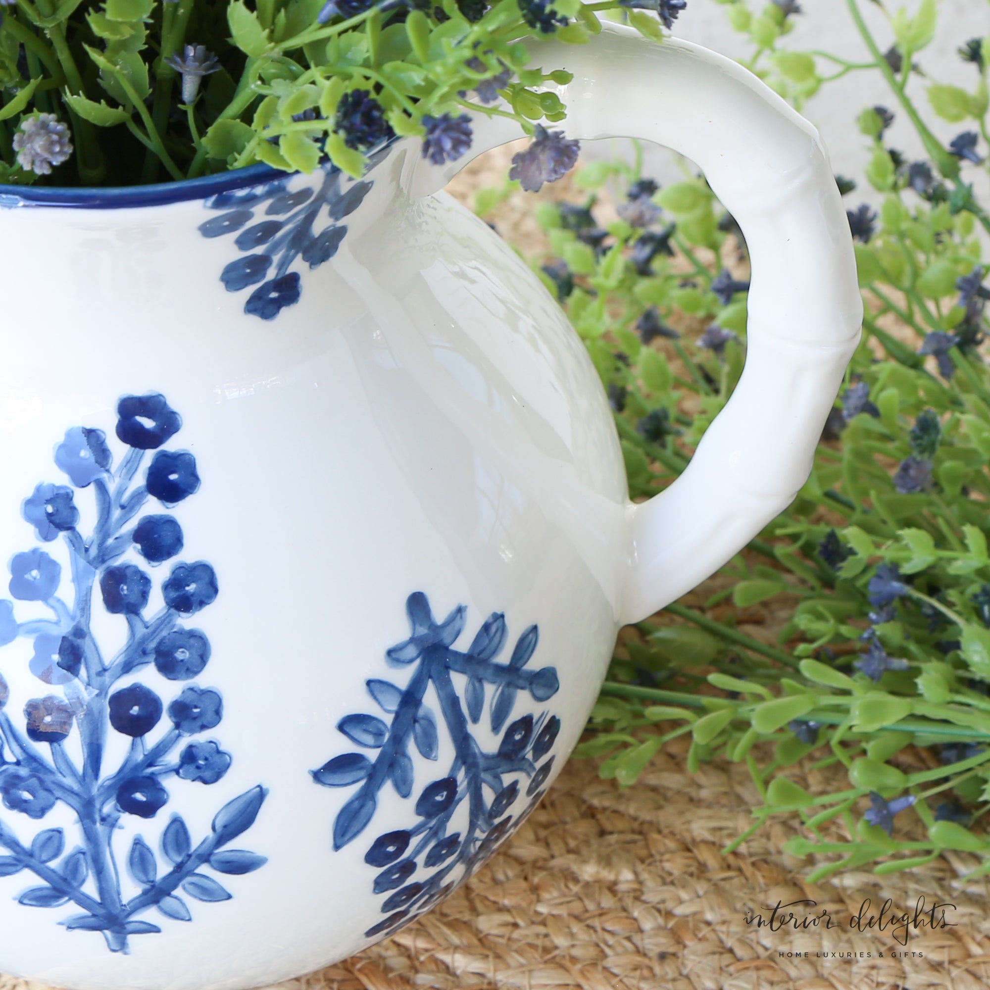 Close-up of the Block Print Pitcher&