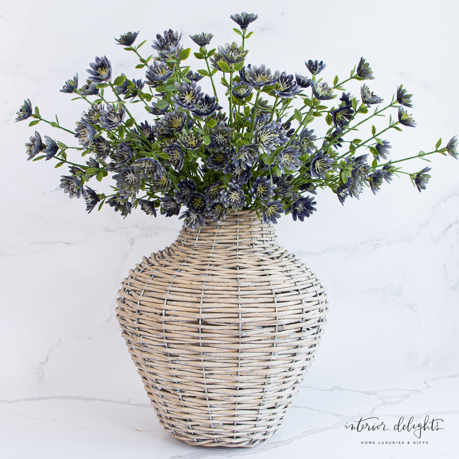 Large 13.5” Willow Vase showcased with dried flowers - Two sizes available, perfect for rustic or modern cottage decor.