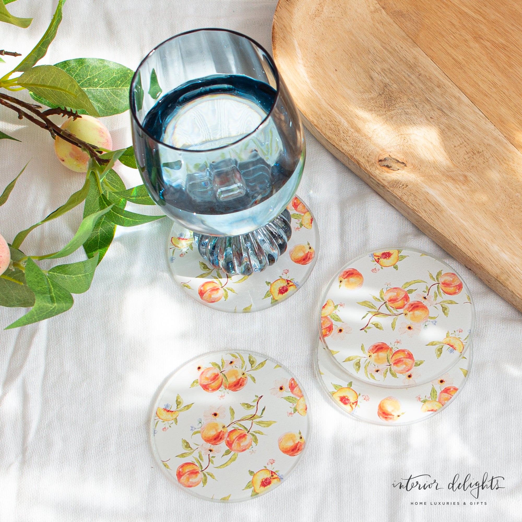 Peach or Plaid Coasters-Two Styles to Choose From