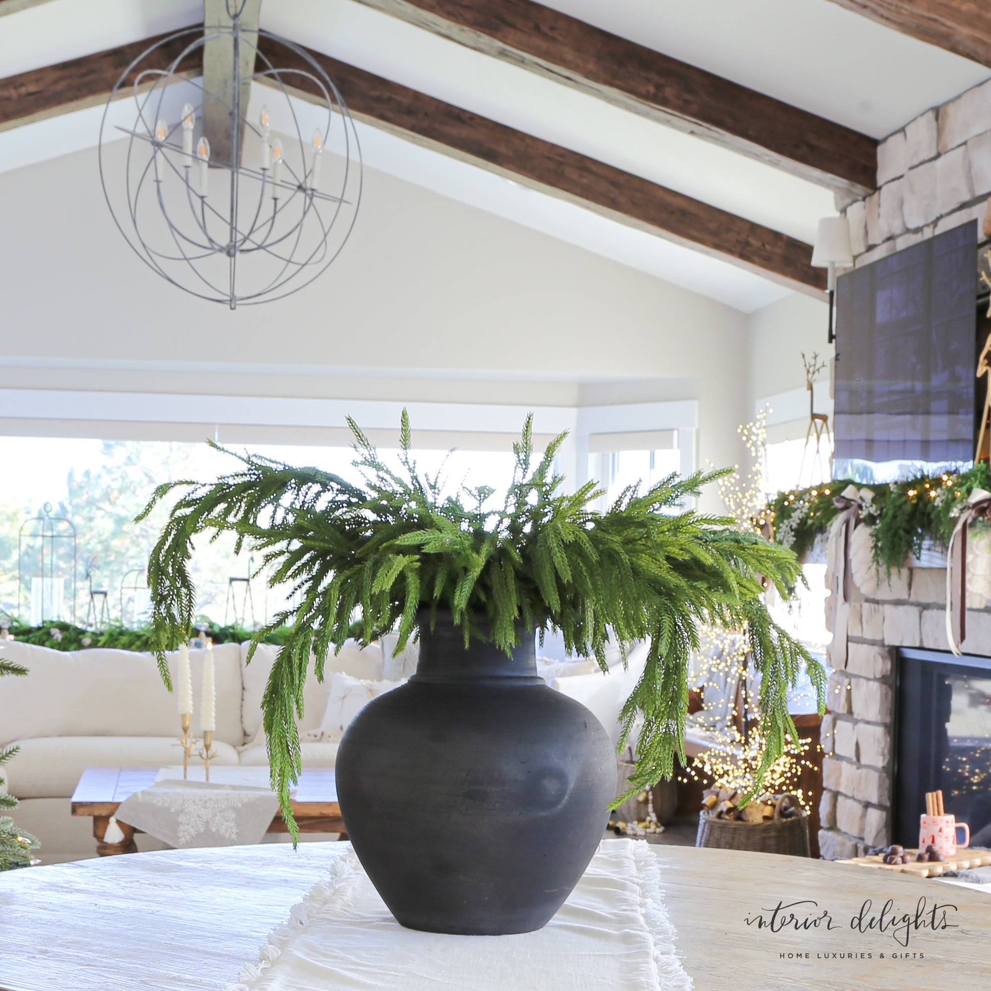 38” Natural Touch Norfolk Pine Spray