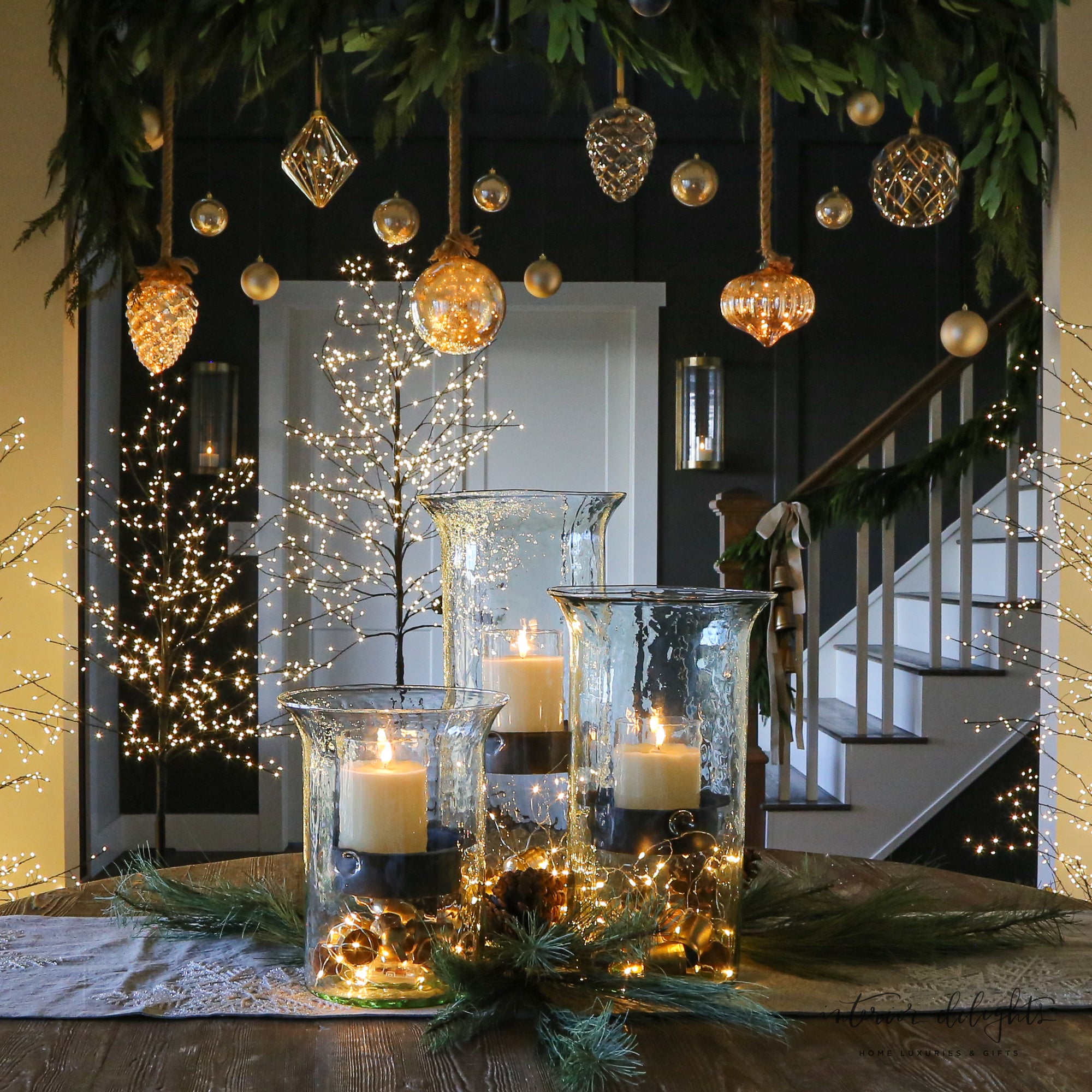 4" Pearly Shatterproof Ornaments Set of 4 featuring glossy and matte finishes for elegant holiday decor