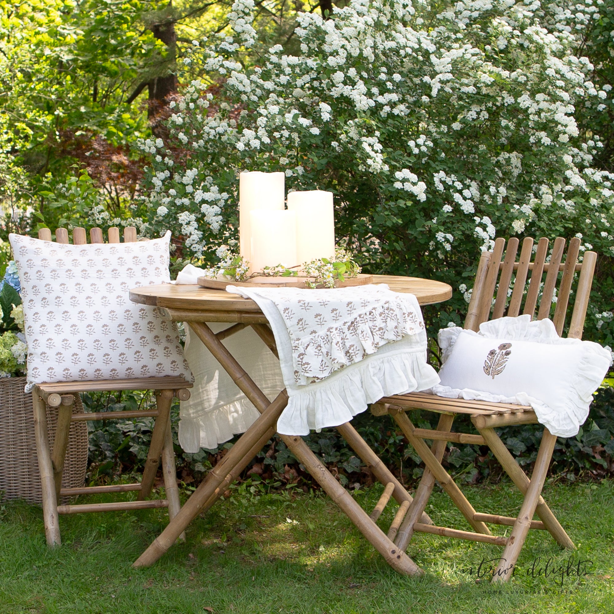 Large size Outdoor LED Candle from the Set of 3, featuring a convenient timer and lovely warm light for evening outdoor settings.