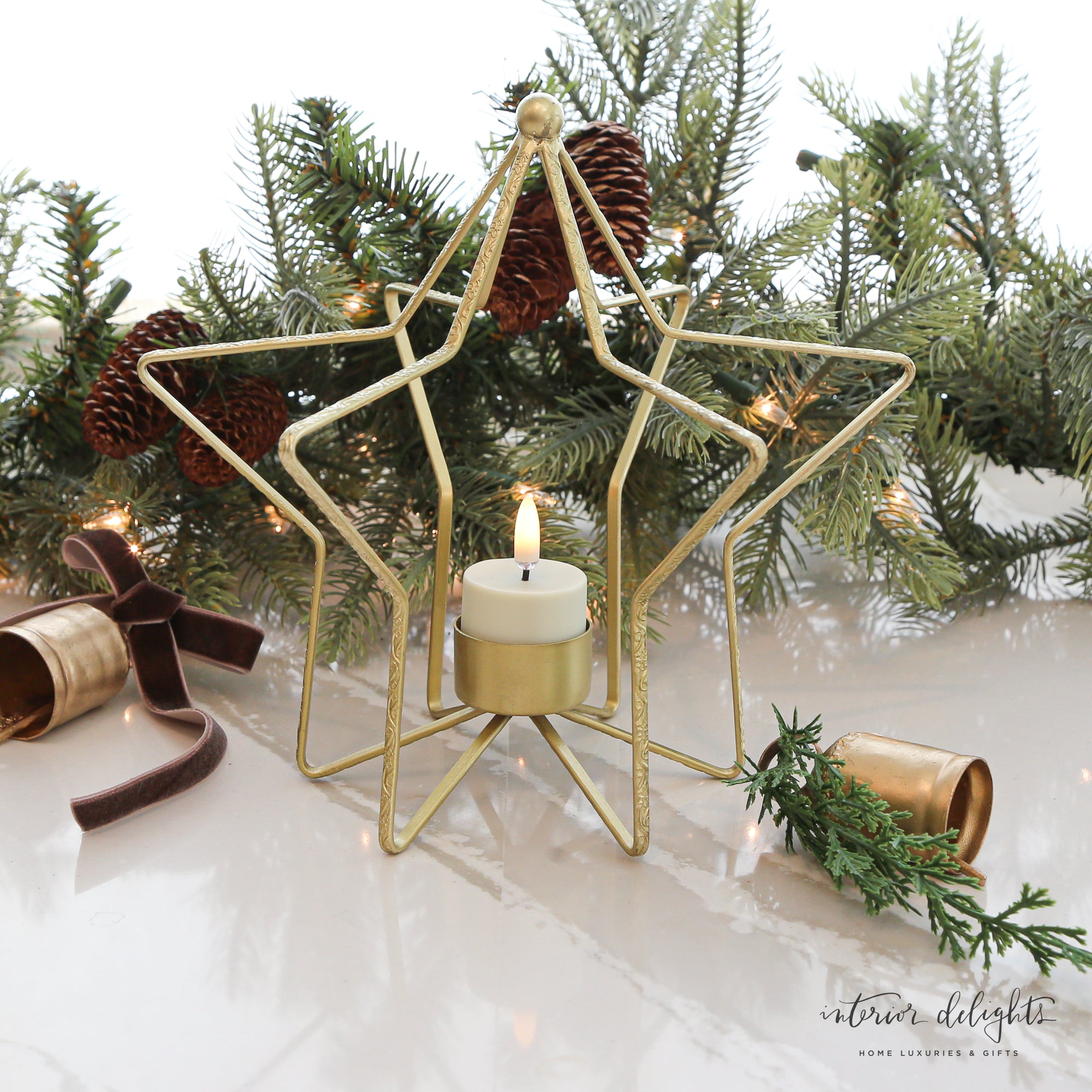 A cheerful arrangement of Jingle Bell Filler showcasing shiny bells for holiday gift wrapping.