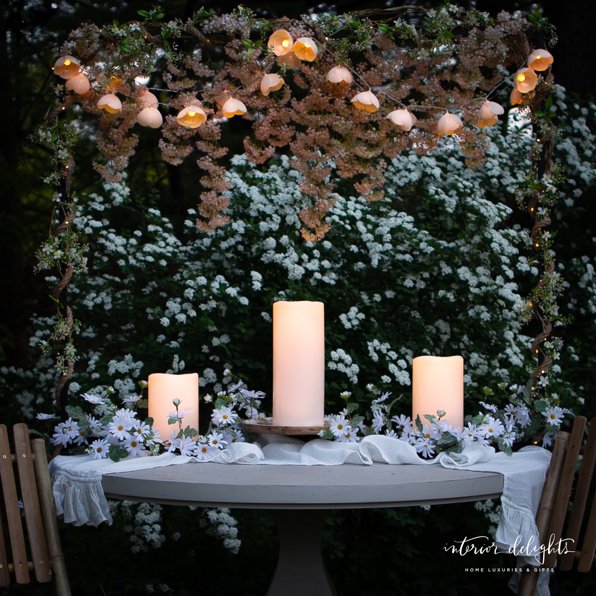 Small size Outdoor LED Candle from the Set of 3, ideal for outdoor decor with a flickering glow.