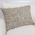 Beige Floral and Leaf Lumbar Pillow- 14in x 20in showcasing a light brown and beige botanical pattern.