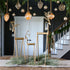 Gold Iron Deer - Set of 3, showcasing a tall and elegant reindeer ideal for home decoration.
