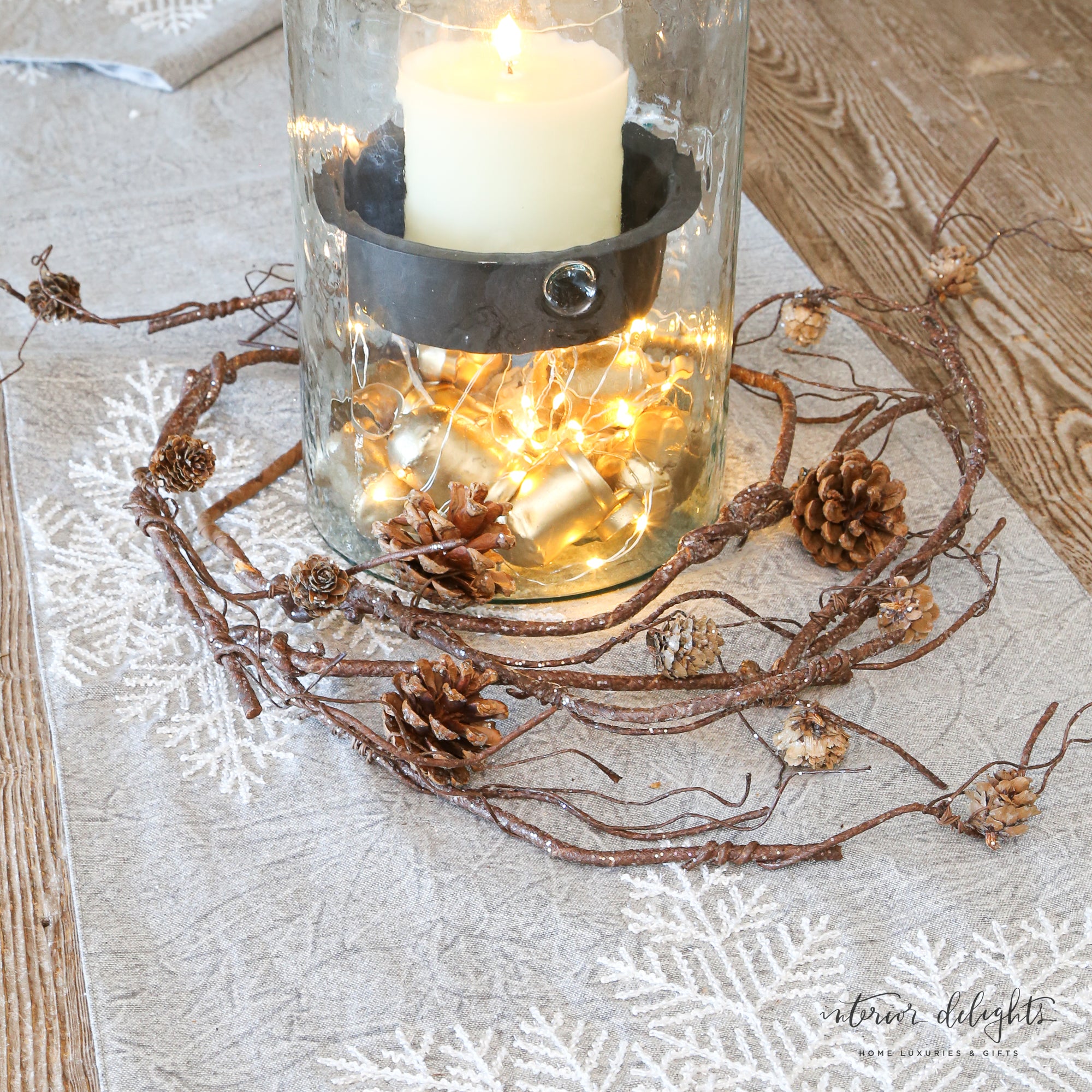 60" Twig and Pinecone Garland