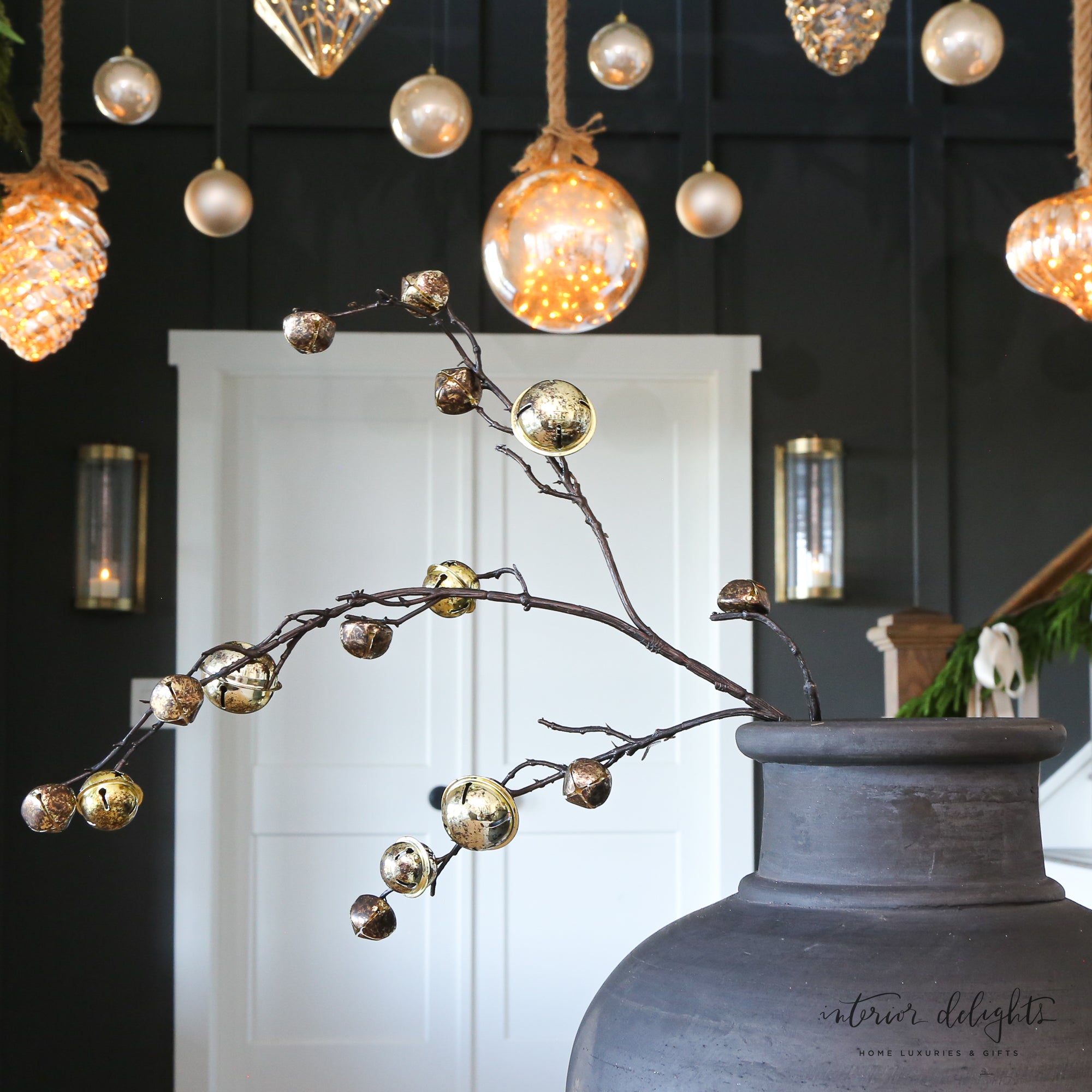 30" Antique Gold Bell Stem