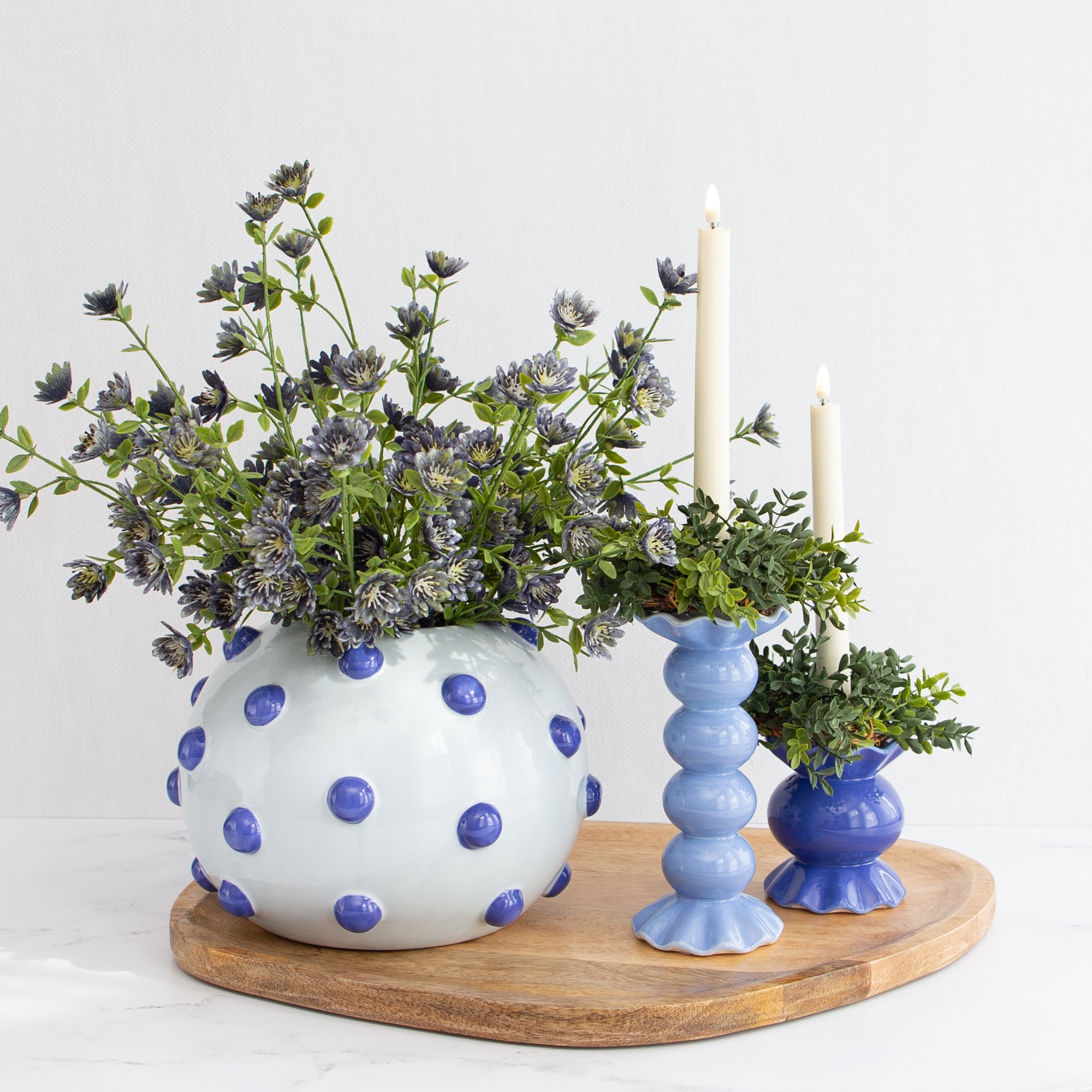 New England Boxwood Taper Candle Ring- 6in-Sold Individually