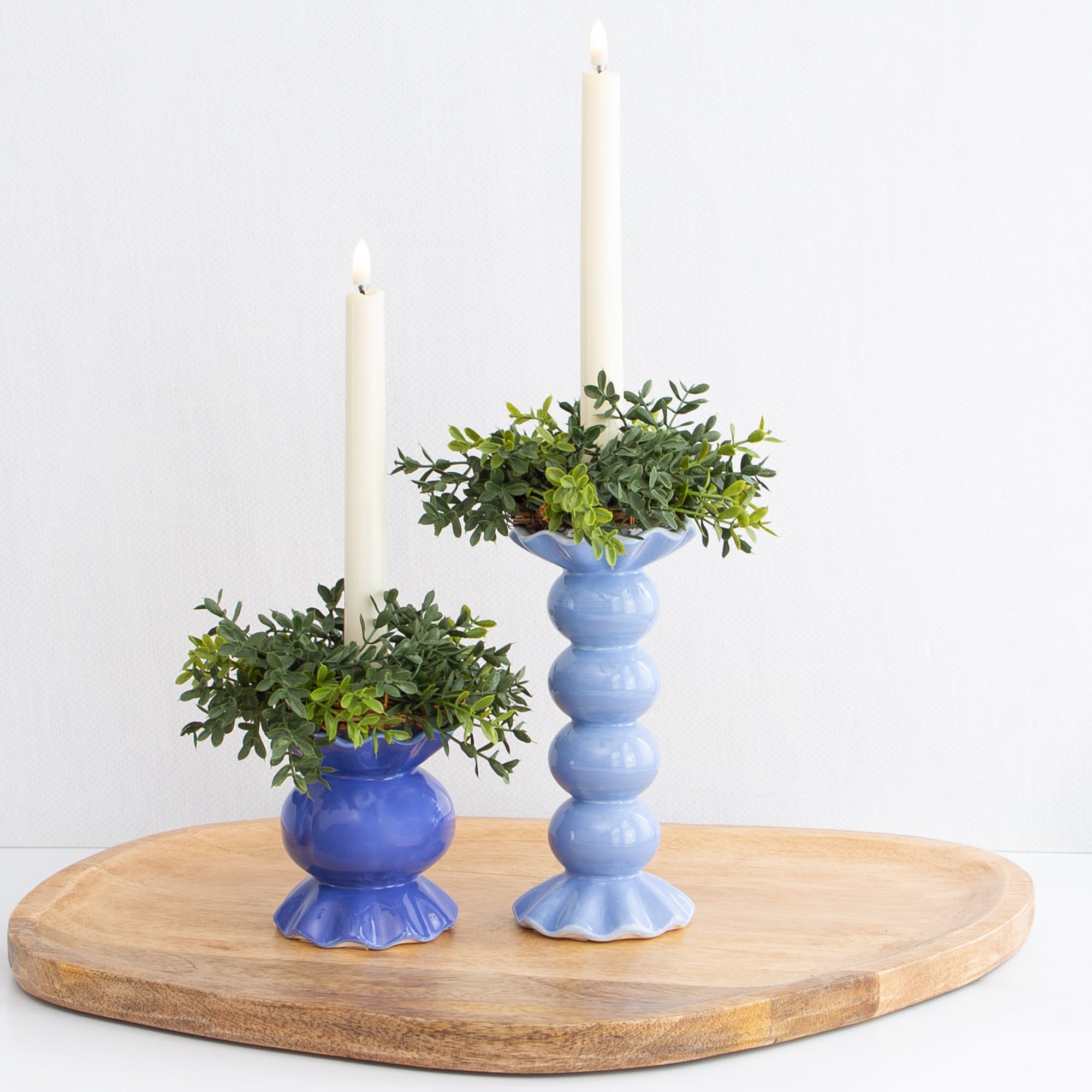 New England Boxwood Taper Candle Ring- 6in-Sold Individually