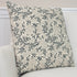 Cream and Dark Sage Zinnia Pillow - 18 x 18 showcasing a beautiful floral zinnia pattern in soft cream and dark sage colors, perfect for cozy decor.