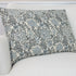 Dark Sage Dahlia Pillow featuring a beautiful floral design in dark sage and blue on a soft cream background, perfect for adding elegance to your home decor.