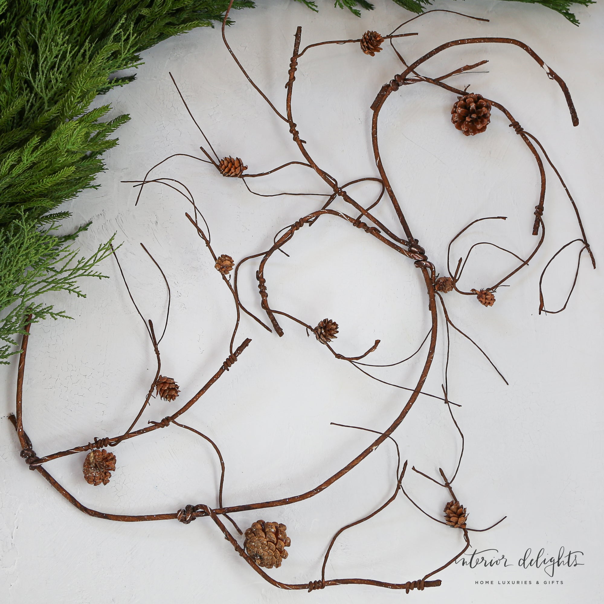 60" Twig and Pinecone Garland
