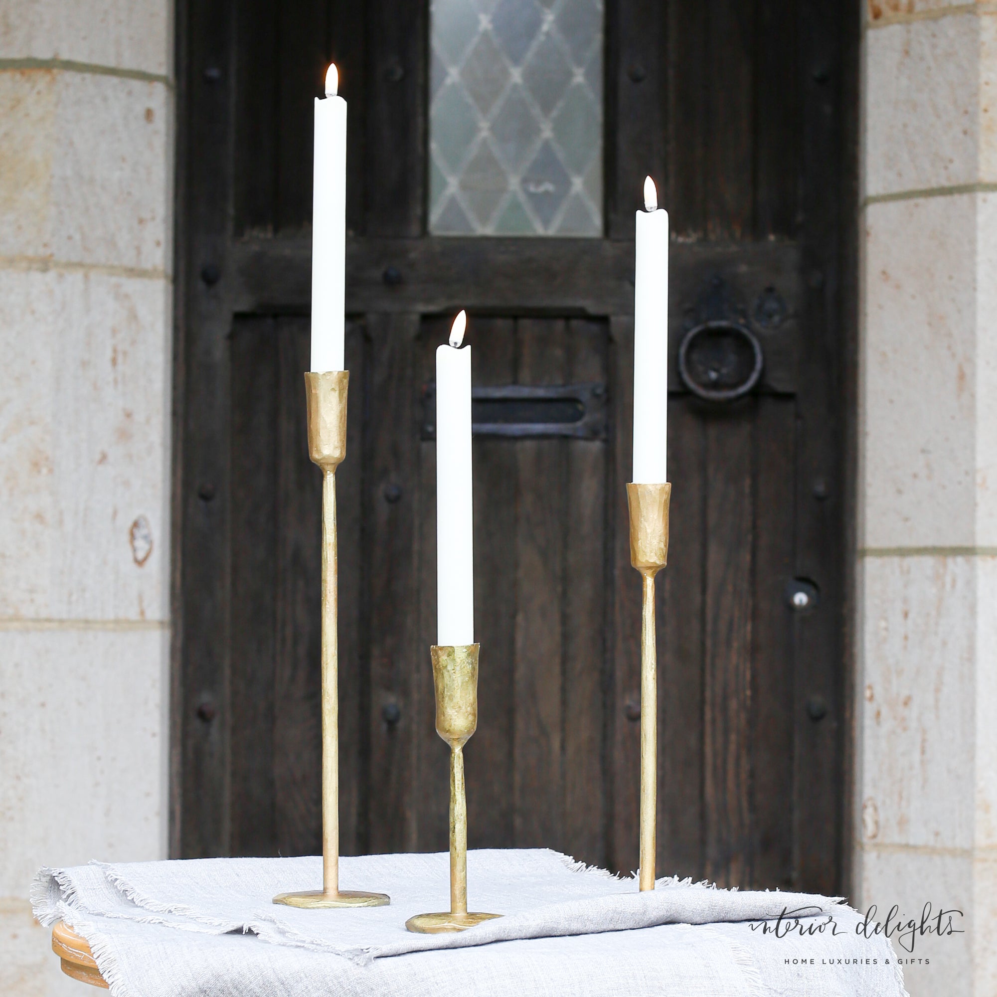 Forged Candlesticks- Gold- Small, Medium, or Large