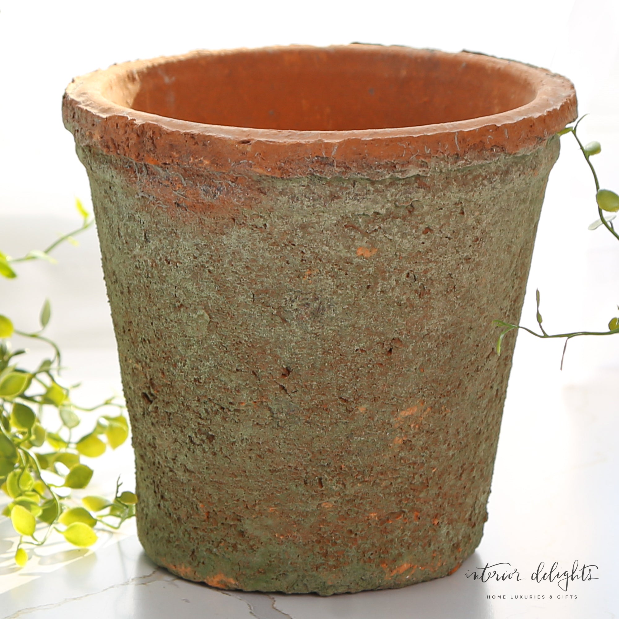6” Natural Clay Pot showcasing its handcrafted organic warmth with earthy tones, perfect for home decor.
