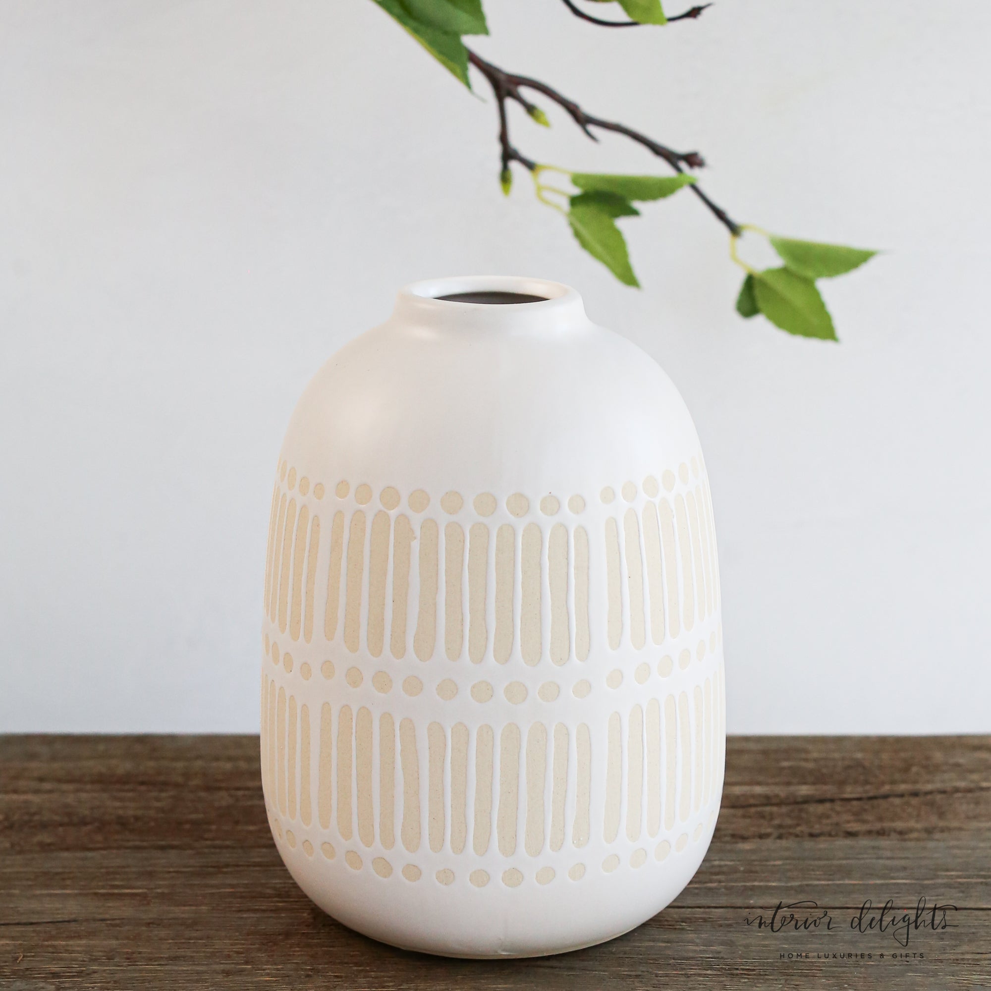 Matte White Vases-Choice of 2 Designs