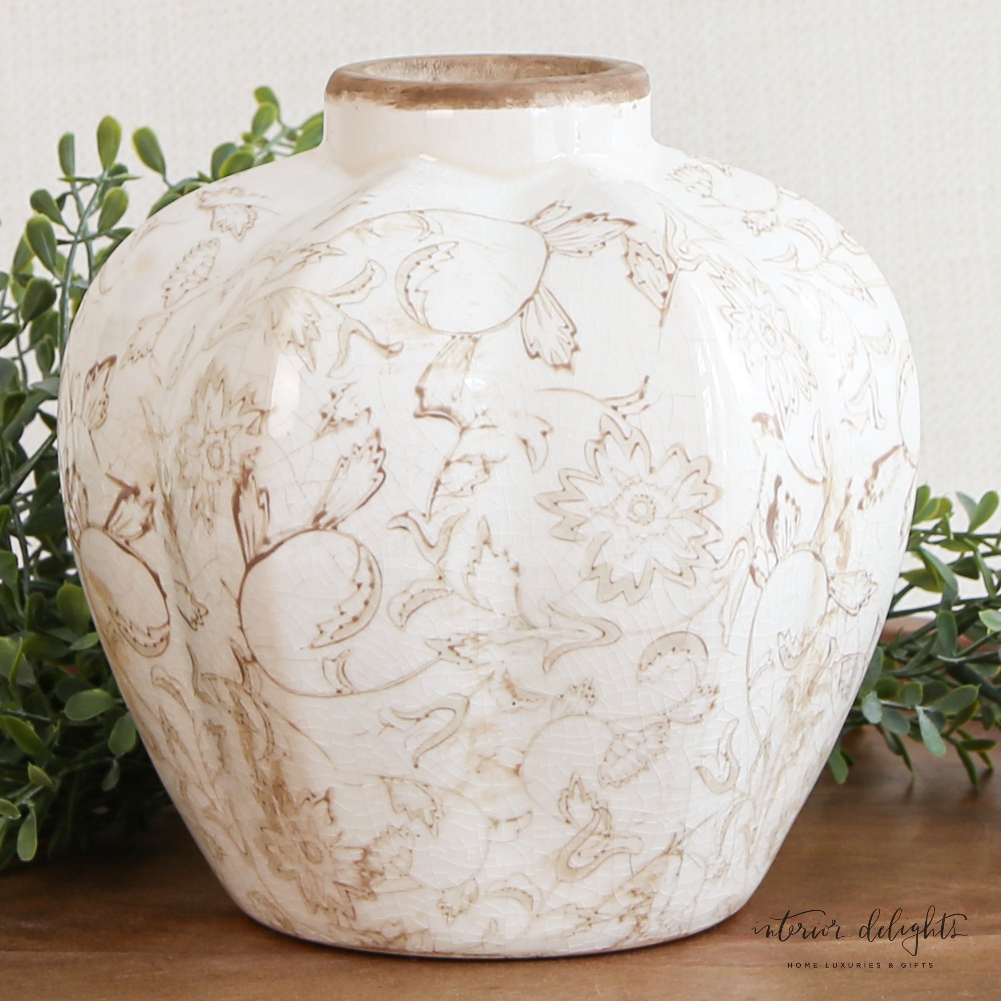 Beige Heirloom Accent Vase