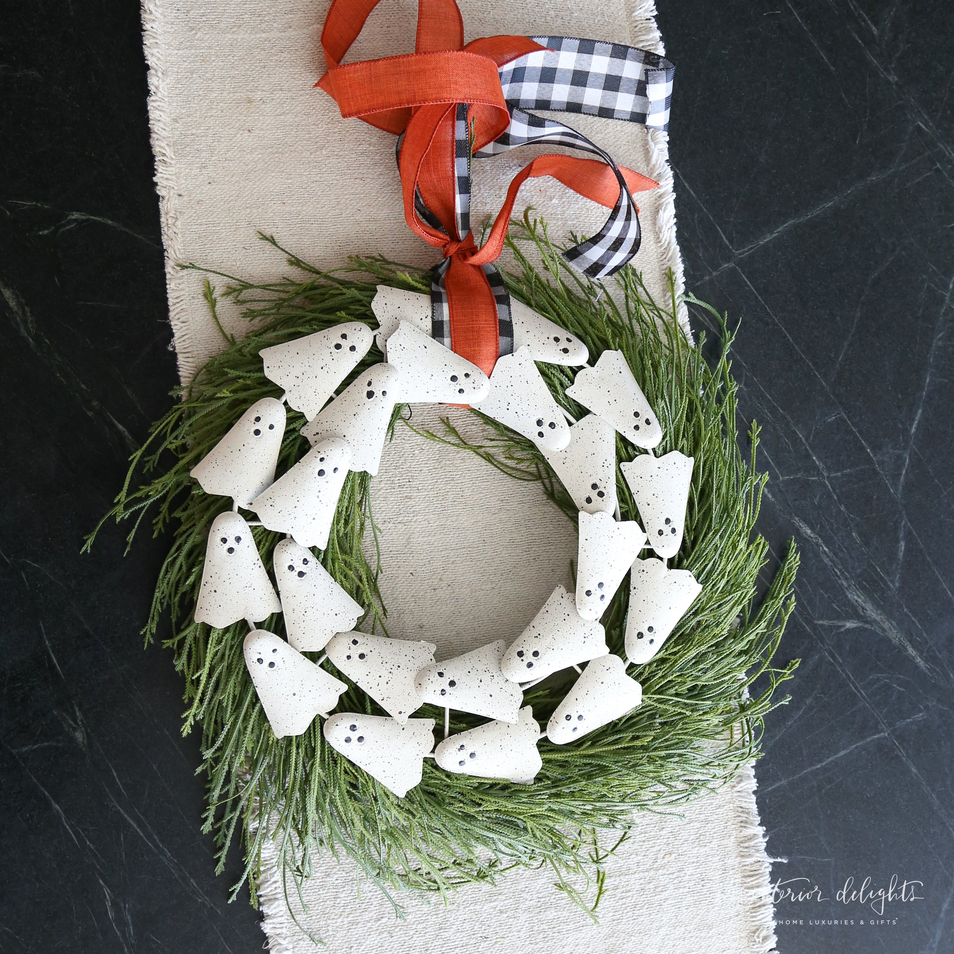 16 inch Ghost Wreath