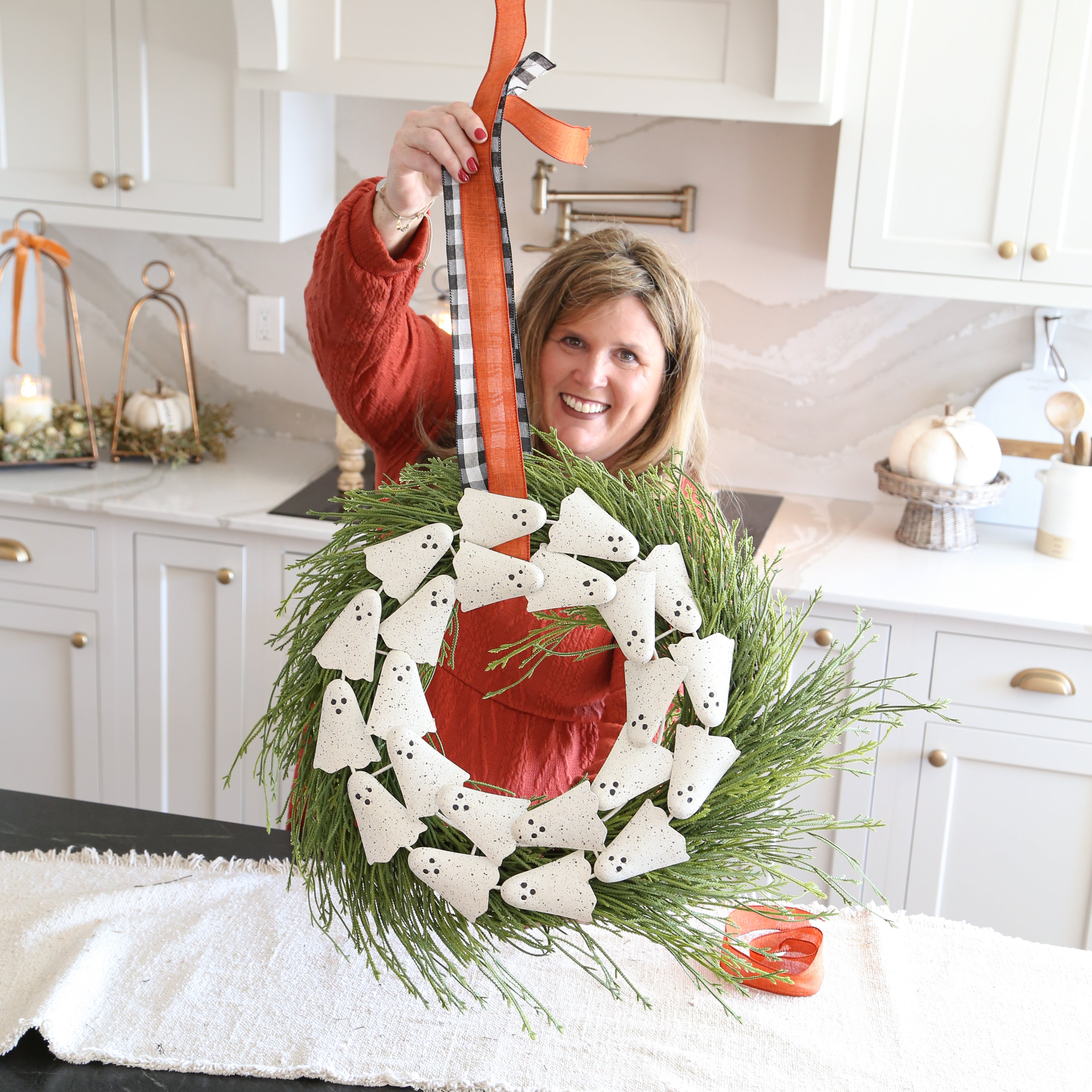 16 inch Ghost Wreath