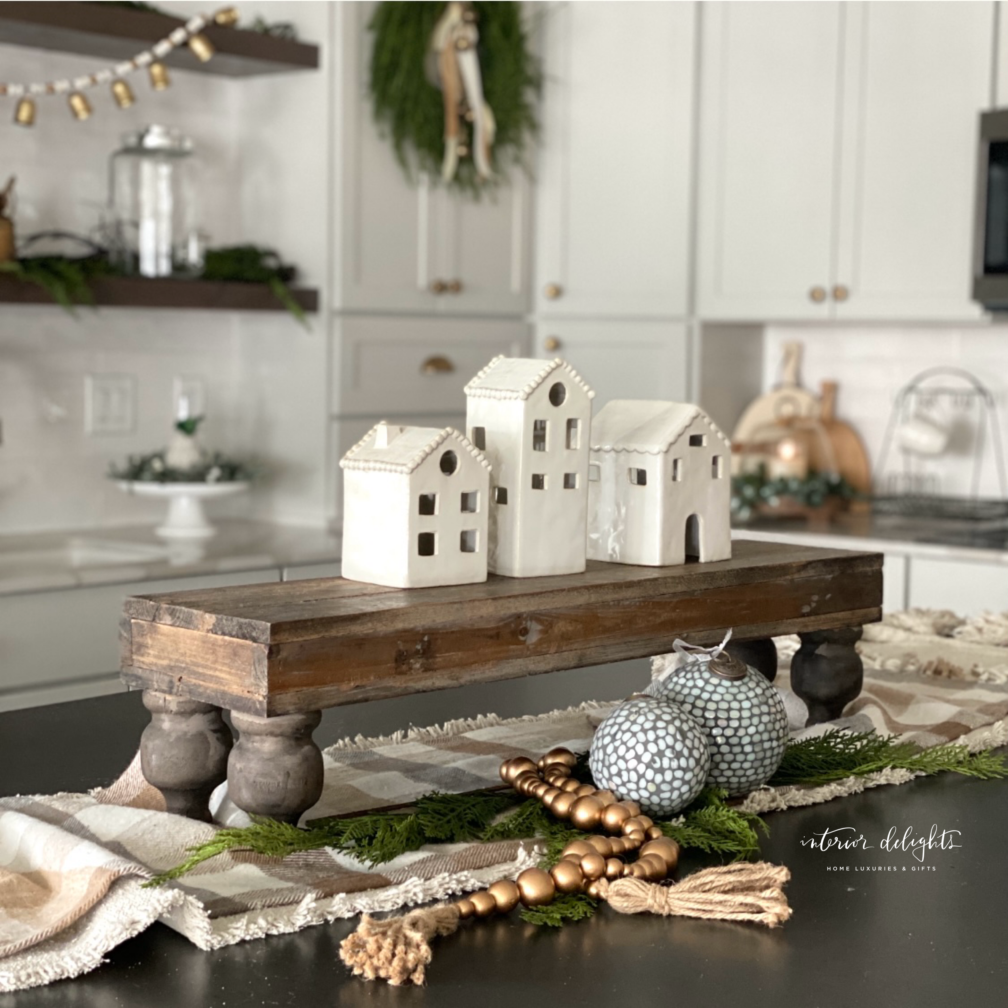 Neutral Plaid Flannel Table Runner *Final Sale*