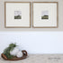 Nature Wall Art- Set of 2 featuring soft cloud-kissed landscape prints framed in reclaimed wood