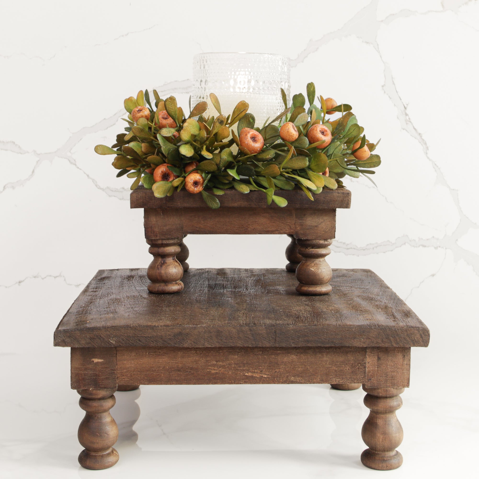 Set of 2 Square Wood Risers