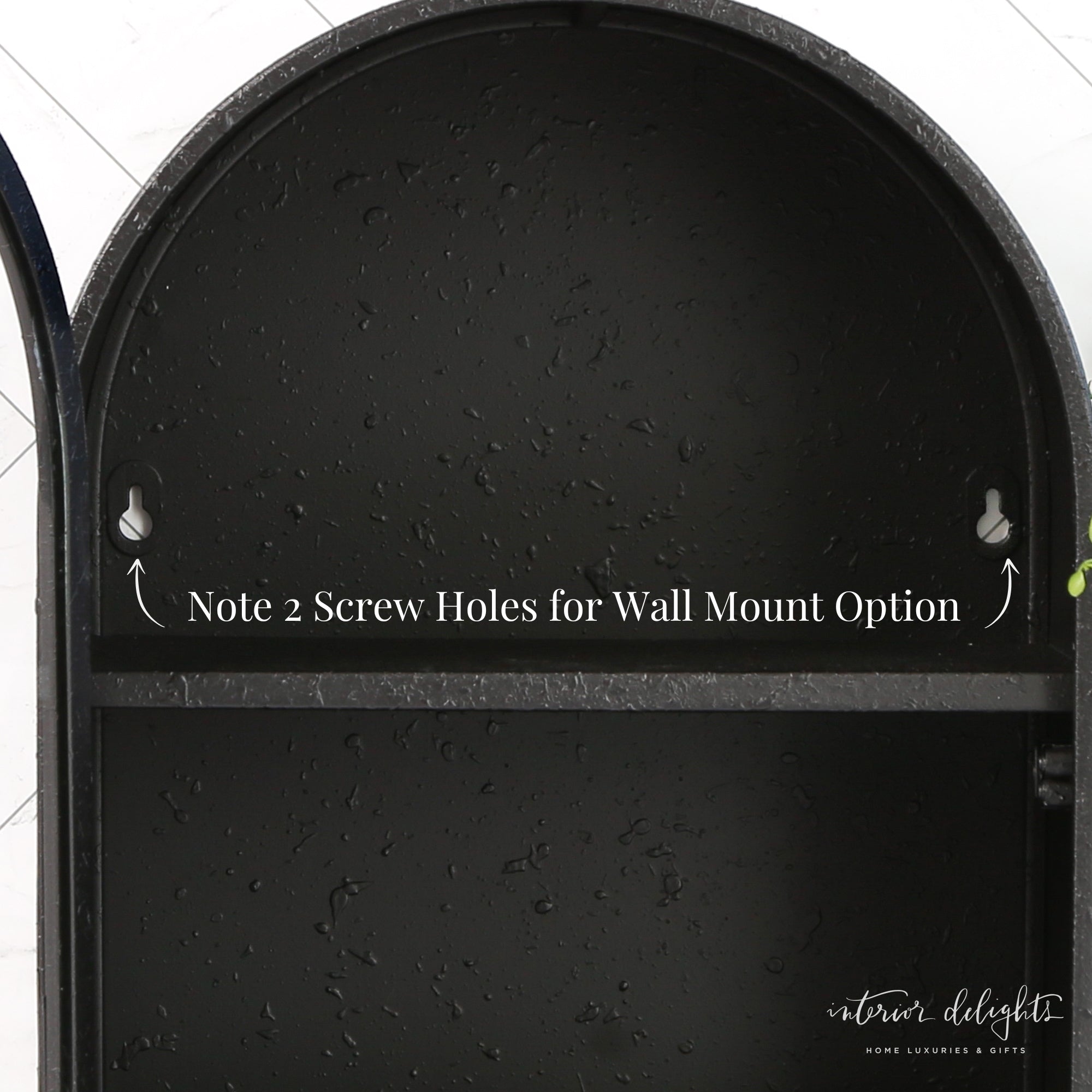 Close up of the Textured Metal Wall Cabinet&