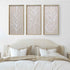 Neutral Botanicals - Set of Three beautiful handmade prints with creamy tan background and white textured botanicals.