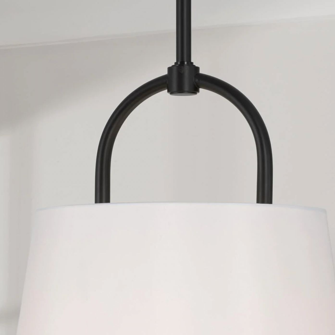 Brady - Matte Black Pendant White Shade