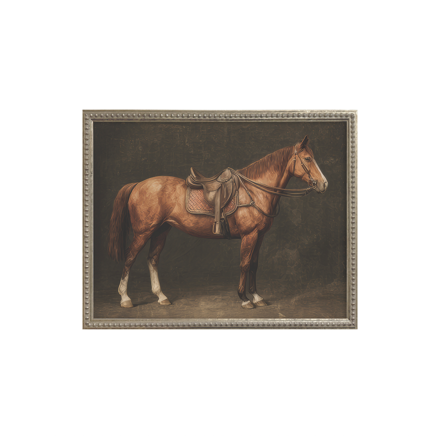 16x20 Silver Bead Horse Series (Set of 6)