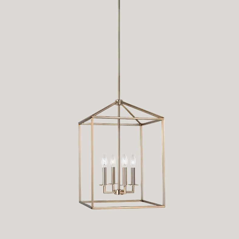 Patrick - 4 Light Medium Chandelier - Satin Brass - Interior Delights