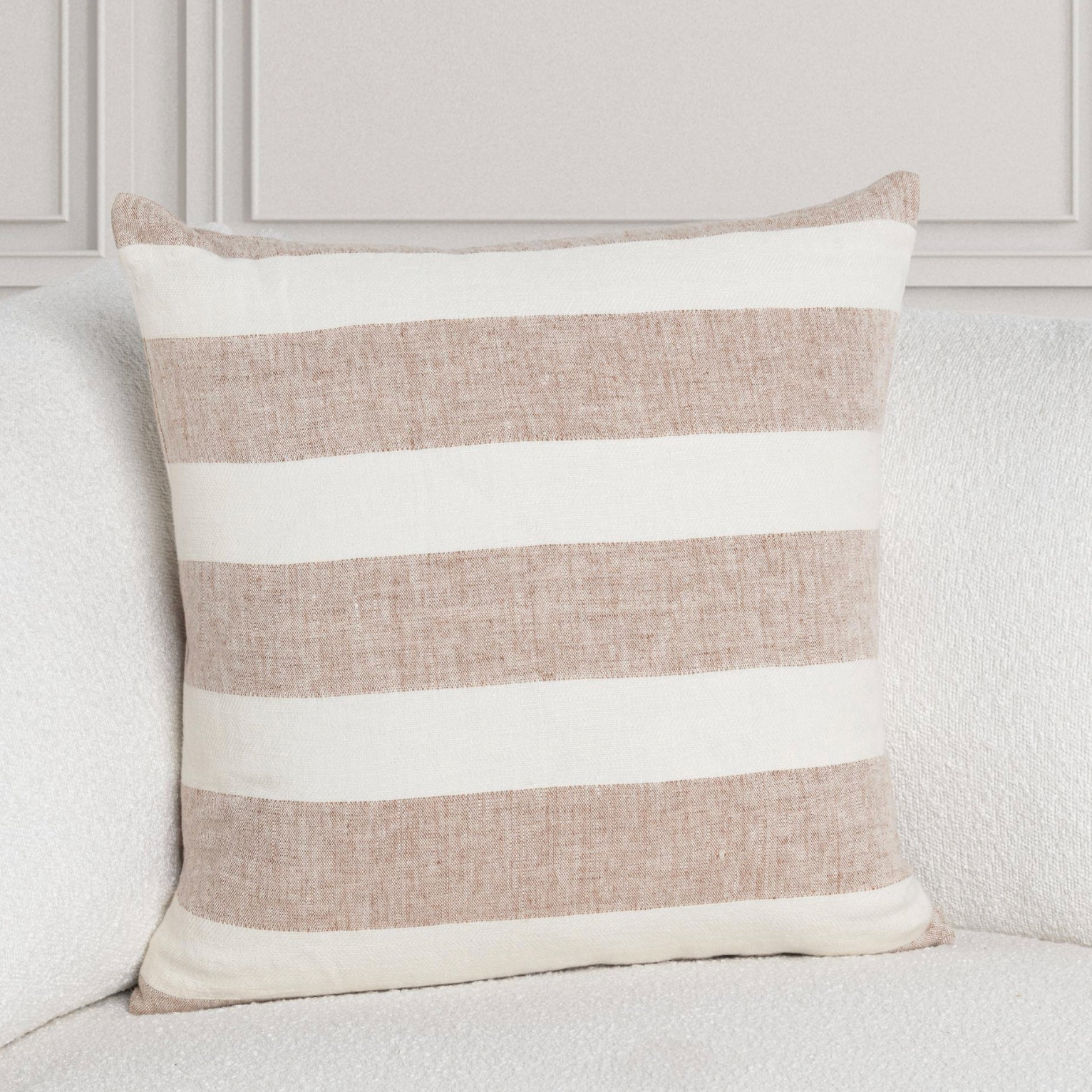 Set of 2 - Eleanor 22" x 22" - Natural/Ivory Accent PiIllow - Interior Delights