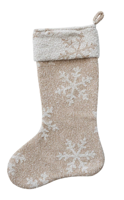 Woven Snowflake Stocking