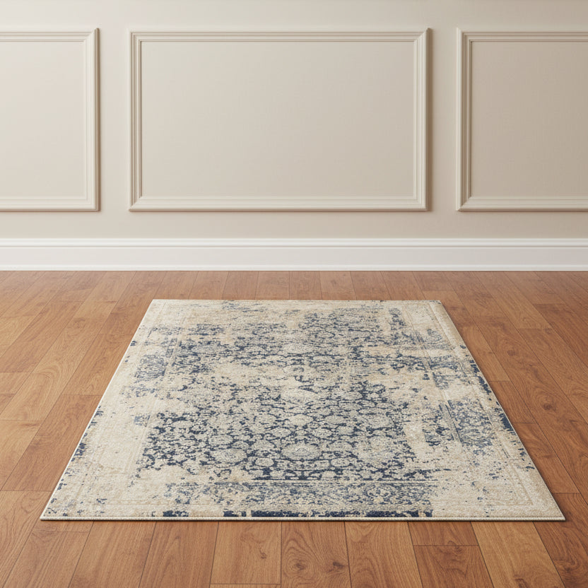 Close-up of Monica Rug features, showcasing the soft pile height and quality materials, perfect for adding elegance to any room.