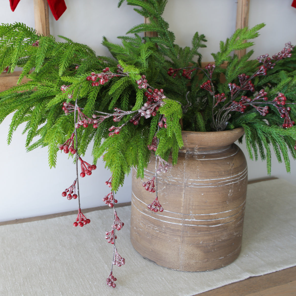 42" Draping Red Berry - Interior Delights