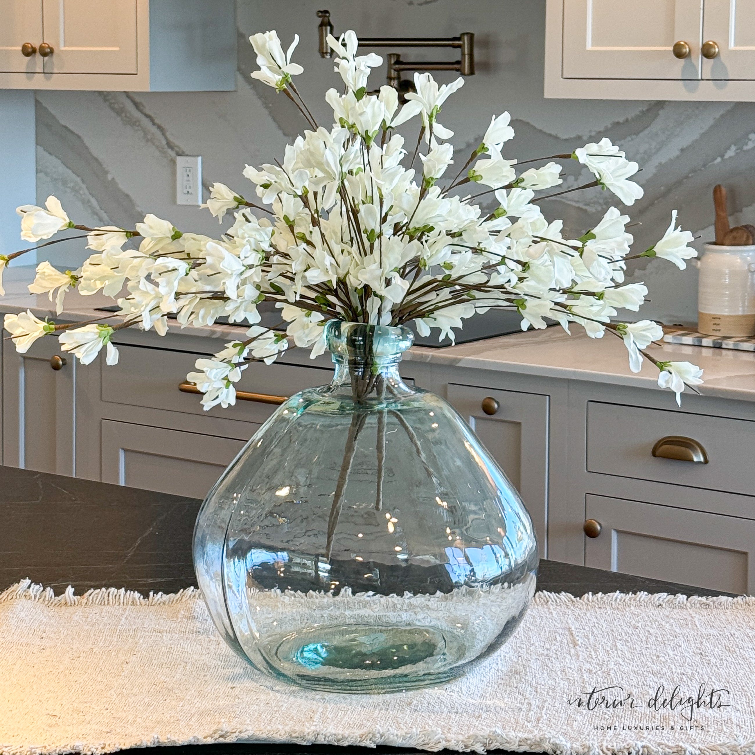 White Forsythia Bush-20in - Interior Delights