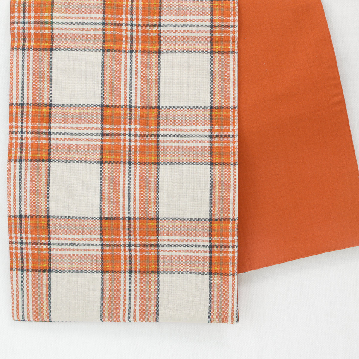 Orange Plaid Table Runner