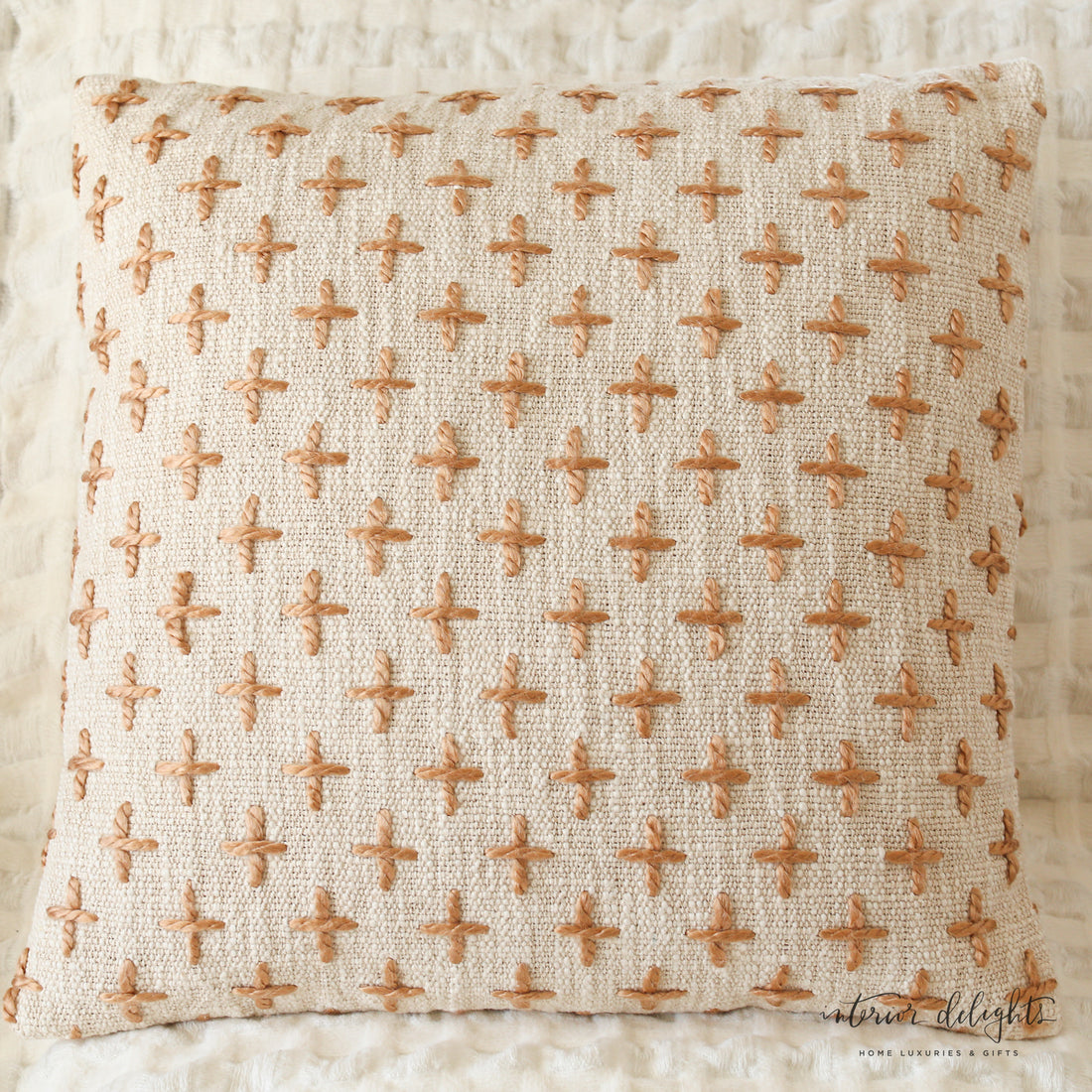 Cross Embroidered Pillows- Choose from Lumbar or Square Design