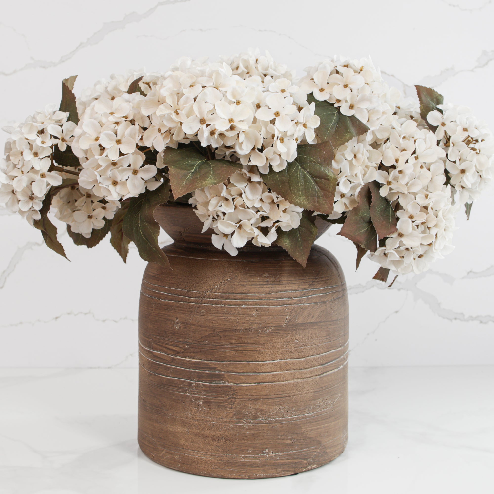 16" Autumn Hydrangea Bush, Cream