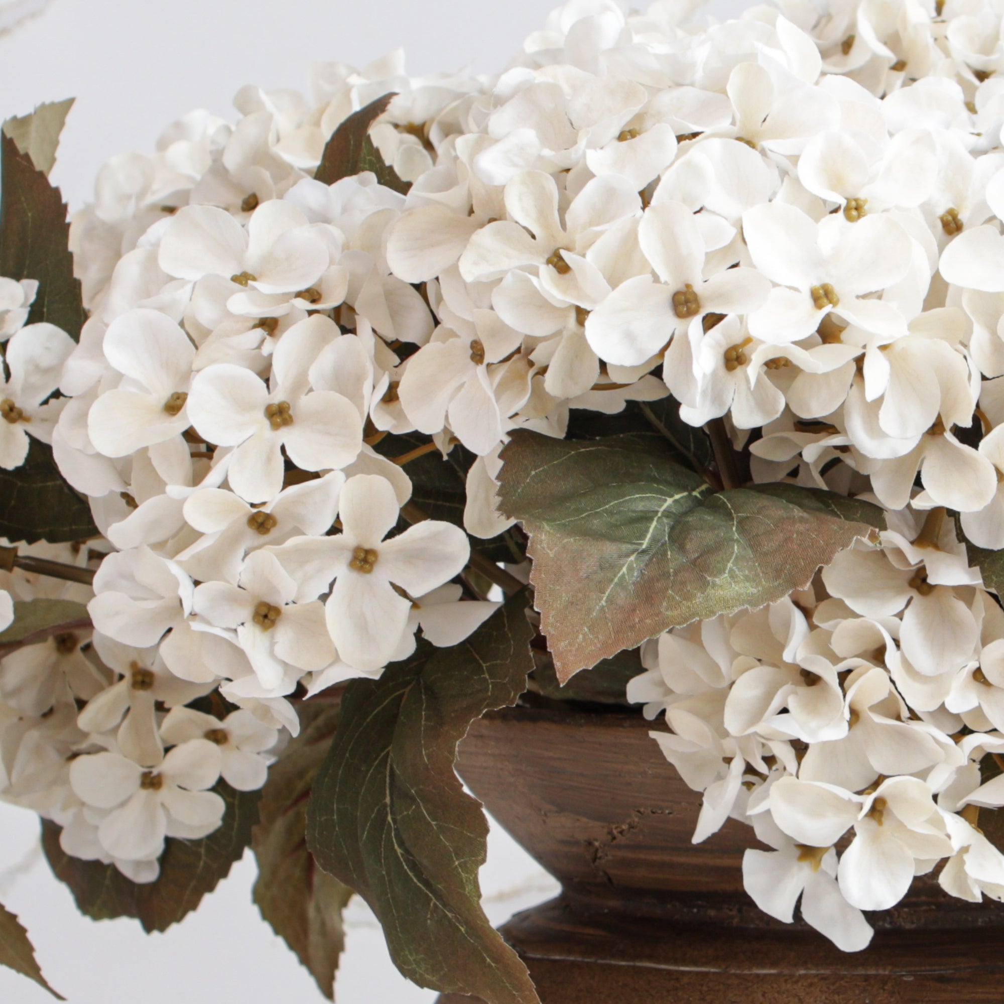 16" Autumn Hydrangea Bush, Cream