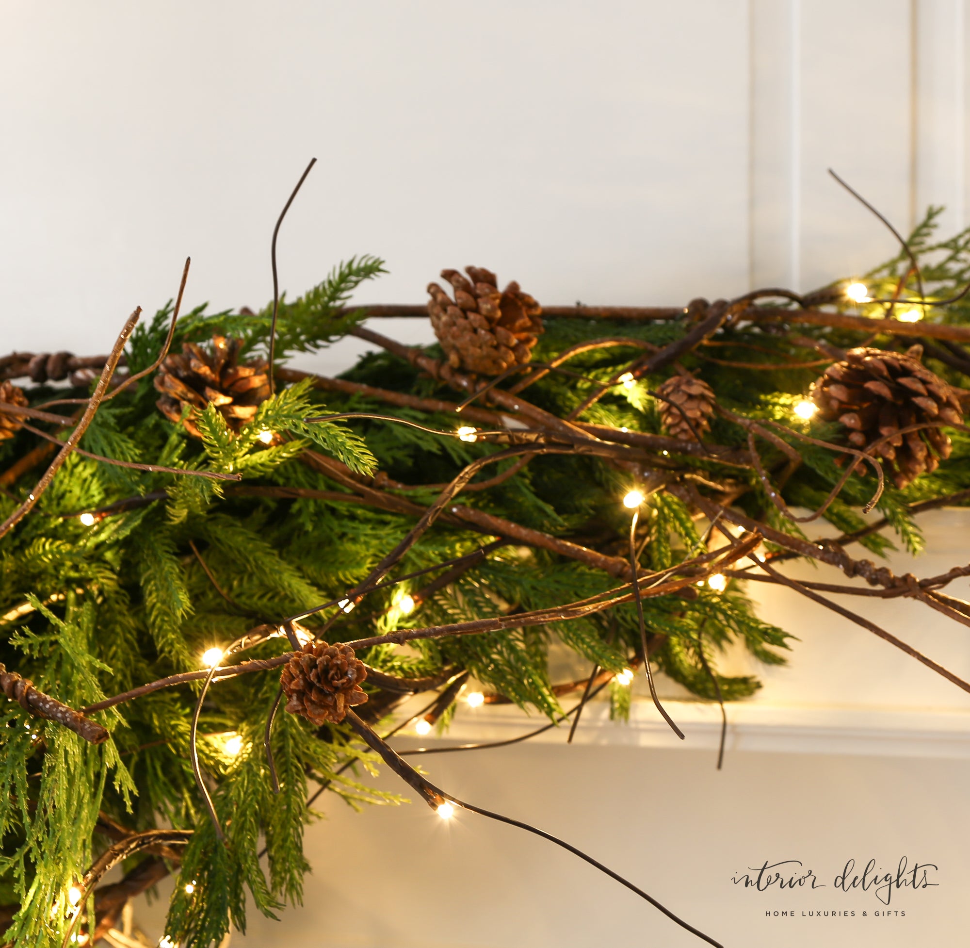 60" Twig and Pinecone Garland