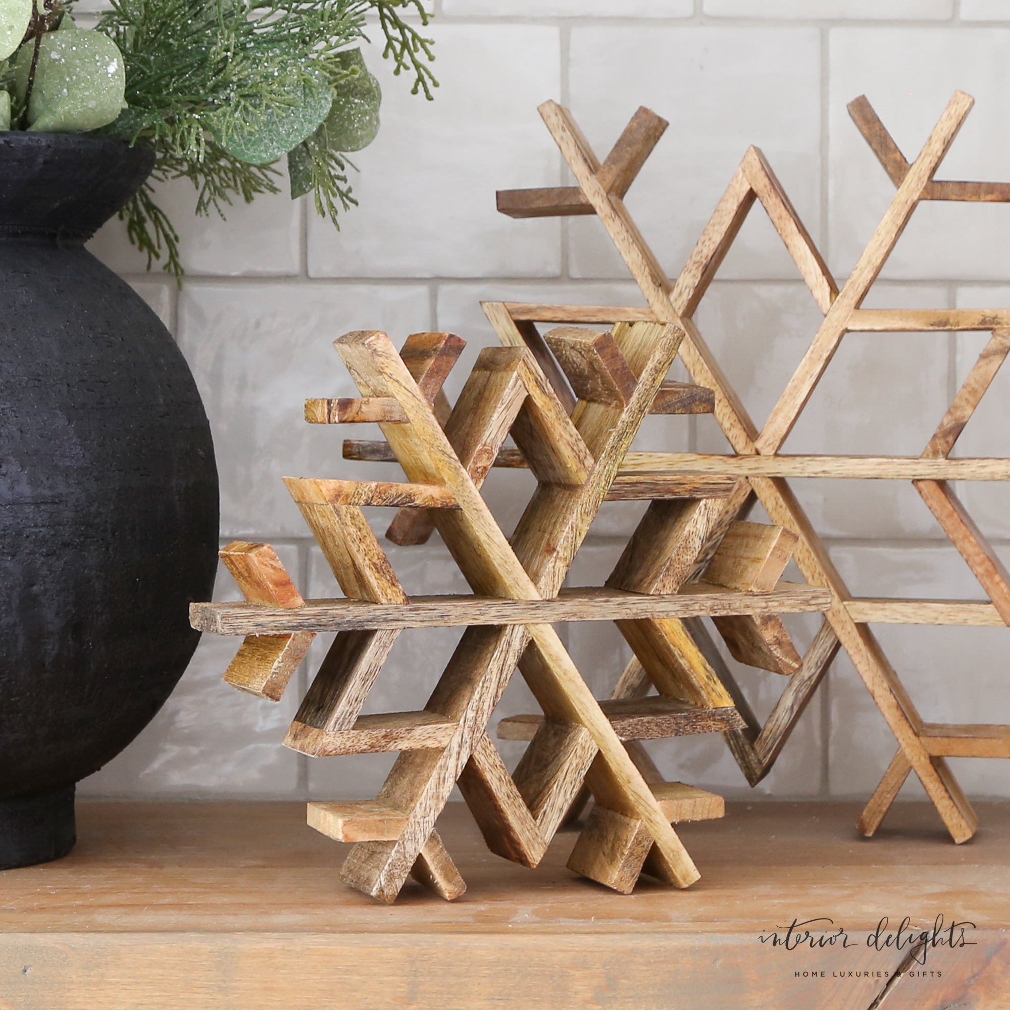 8” Small Wooden Snowflake