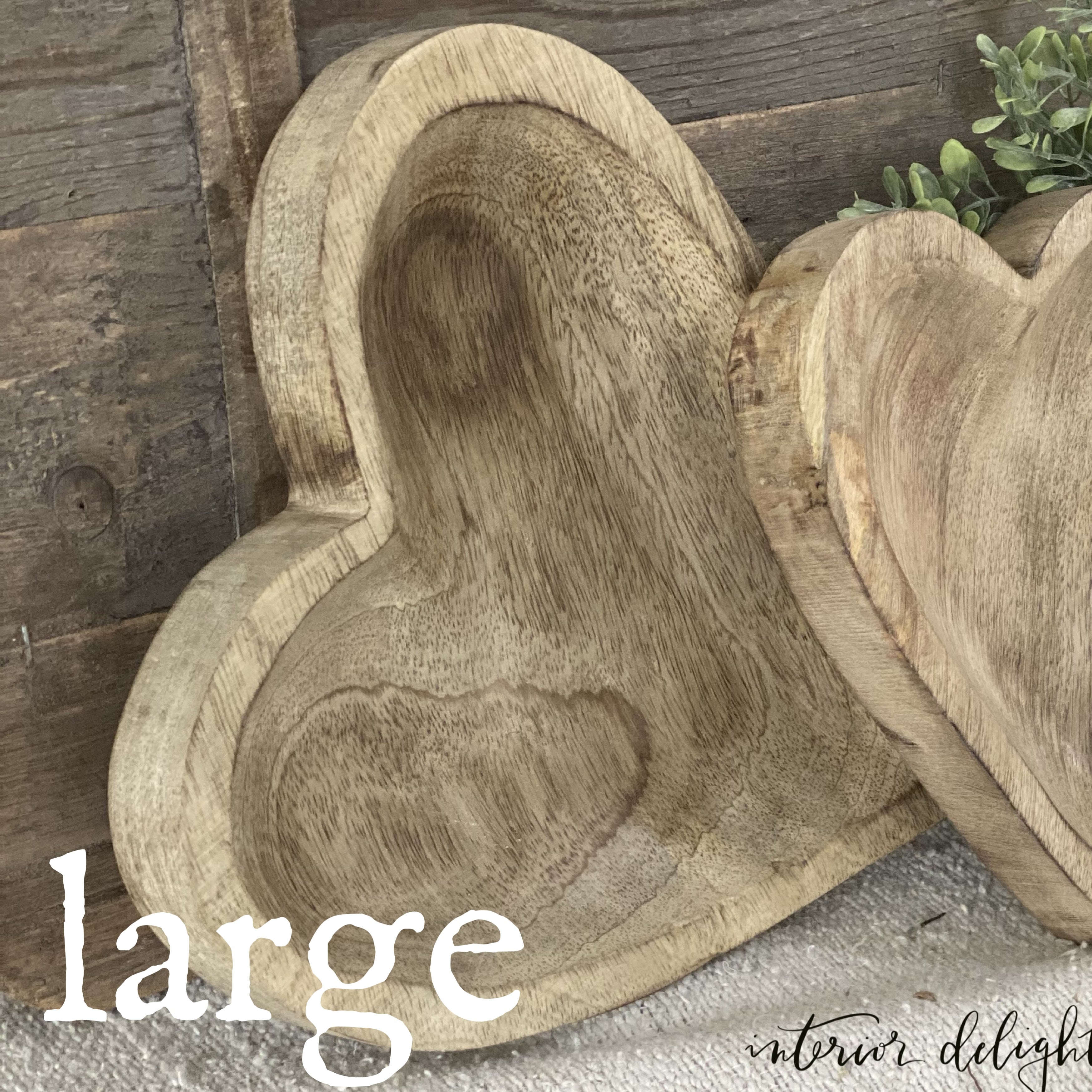 Wood Carved Hearts - Set of 2, handmade wooden hearts that enhance decor and make thoughtful gifts.