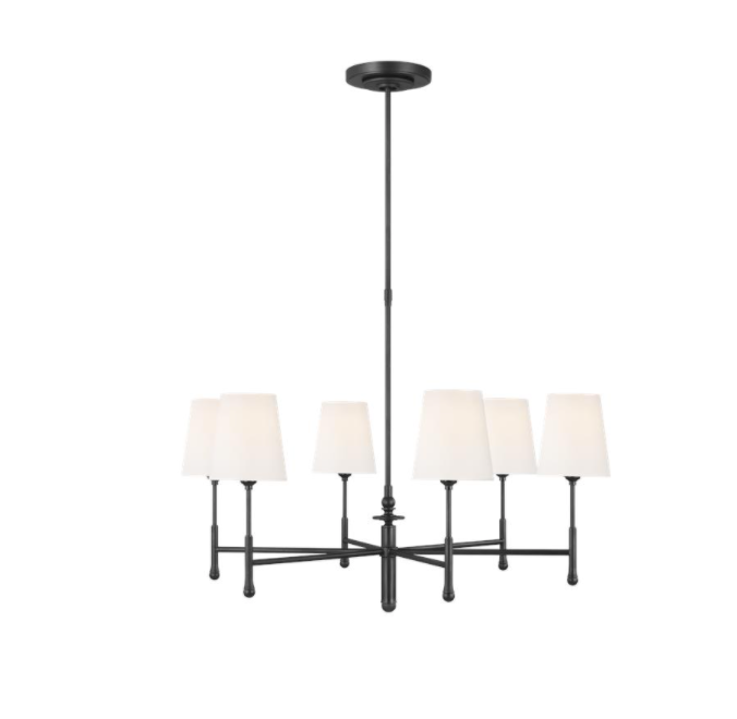 Iron Six Shade Medium Chandelier - Interior Delights