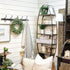 5ft long Oval Metal and Wood Wall Shelf showcasing rustic design with deep shelves for storage.