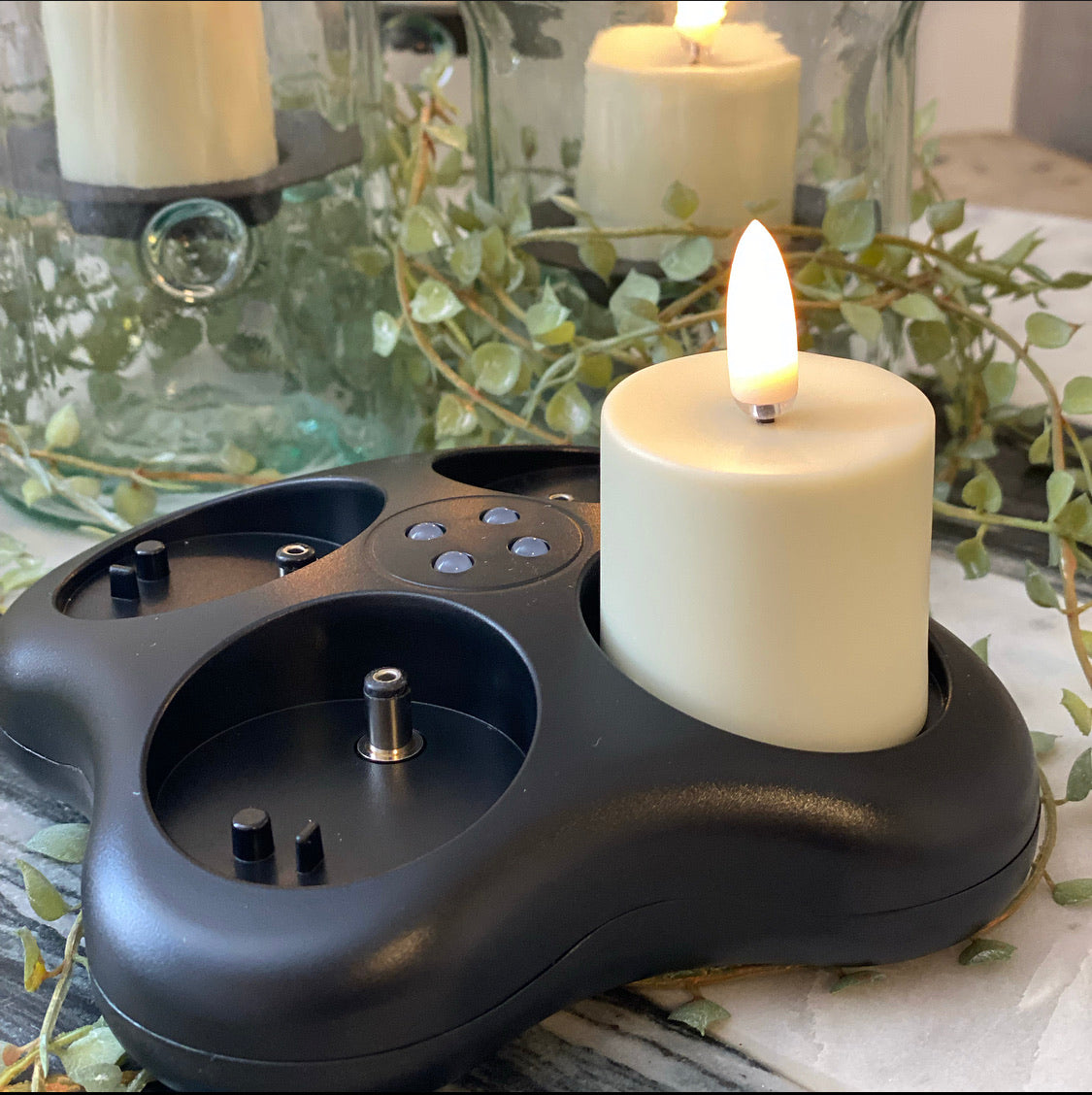 Rechargeable Flameless Votive Candle Set of 4, ideal for safe and convenient candlelight without flames.