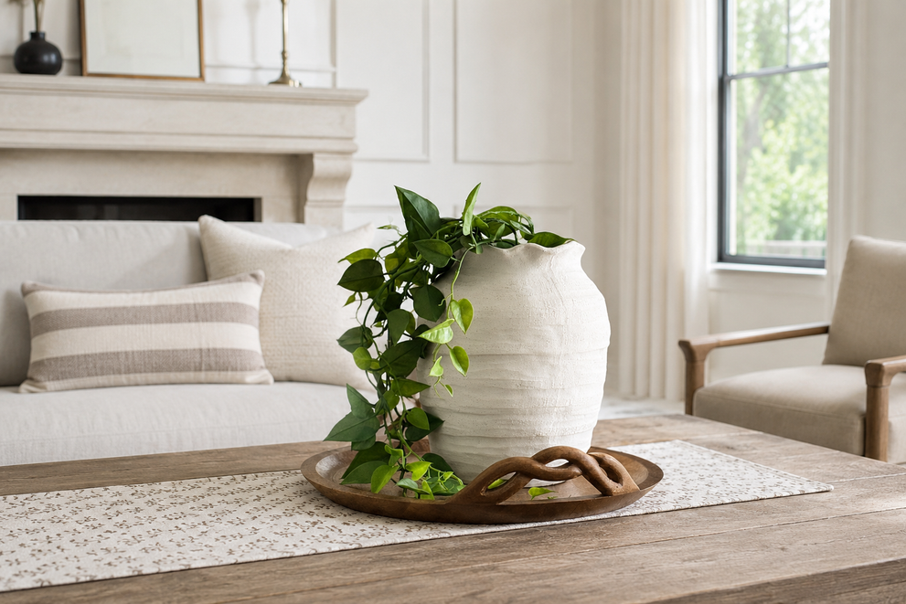 Where to Buy an Ivory Stoneware Vase for Cottage-Style Home Decor