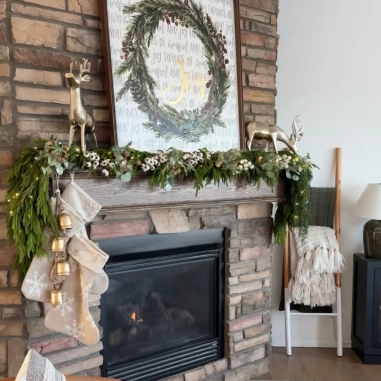 Sarah Joy Christmas Mantel