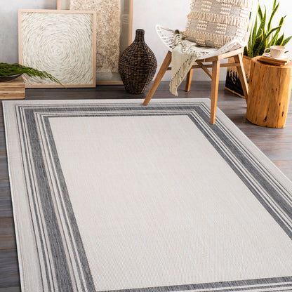 Mike Rug White / Anthracite