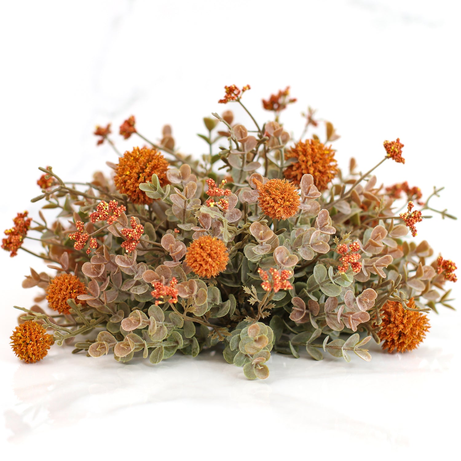 10” Orange Fall Pouf - Interior Delights